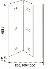 Good Door Душевое ограждение INFINITY SD-100-C-CH – фотография-3