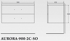 BelBagno Тумба с раковиной AURORA 900 Bianco Opaco – фотография-5