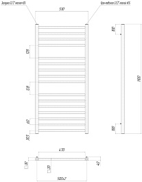 Lemark Полотенцесушитель водяной Unit П16 500x1100 хром – фотография-5