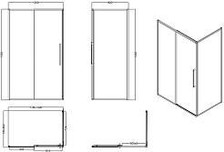 Esbano Душевой уголок Surf 120x80 ESS-128PS-C профиль хром стекло прозрачное – фотография-9