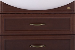 ASB-Woodline Мебель для ванной Берта 85 антикварный орех, зеркало-шкаф, массив ясеня, орех – фотография-7