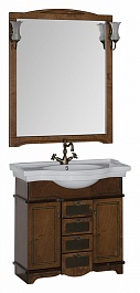 Aquanet Зеркало для ванной "Луис 90" темный орех (173221) – фотография-5