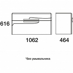  Тумба с раковиной Nota 105 белая – фотография-3