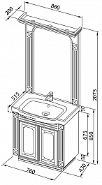 Aquanet Мебель для ванной Фредерика 80 NEW (171566) – фотография-7