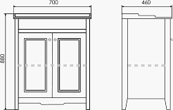 Comforty Тумба с раковиной Тбилиси 70 белая – фотография-9