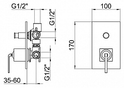 Webert Смеситель для ванны и душа Wolo WO860101015 – фотография-2