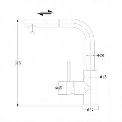 Omnires Смеситель для кухни AB1455IN – фотография-2