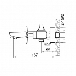 Raiber Смеситель для ванны Logis R3302 – фотография-2