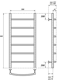 Point Полотенцесушитель электрический Афина П6 500x800 PN04158BRE бронза – фотография-5