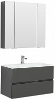 Aquanet Мебель для ванной Алвита 90 серый антрацит