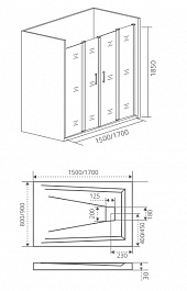 Good Door Душевое ограждение INFINITY WTW-TD-170-G-CH – фотография-2