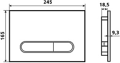 Esbano Клавиша смыва OVL-17MB черный матовый – фотография-3