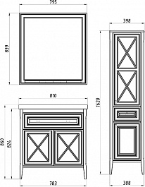 ASB-Woodline Тумба с раковиной Монте 80 – фотография-7