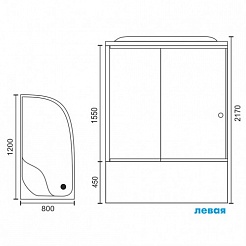 Royal Bath Душевая кабина RB 8120BK2-T-L – фотография-2