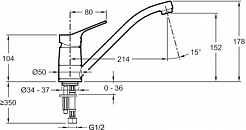 Jacob Delafon Смеситель для кухни Brive E78115-CP – фотография-2