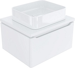 Mixline Мебель для ванной Виктория 60 подвесная белая софт – фотография-2
