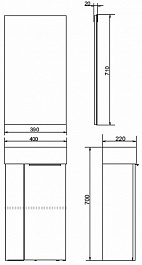 Comforty Тумба с раковиной Асти 40 дуб дымчатый – фотография-10