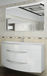 De Aqua Мебель для ванной Лонг 120, зеркало Сильвер – фотография-1