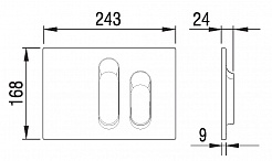 Schwab Кнопка смыва Dura матовый хром – фотография-2