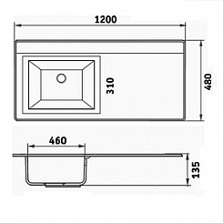 Runo Тумба с раковиной Орион 120 R белый – фотография-6