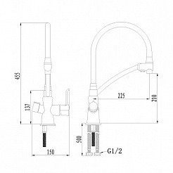 Lemark Смеситель Comfort LM3070C-Blue для кухонной мойки – фотография-2