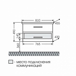 СанТа Мебель для ванной Виктория 80 NEW подвесная – фотография-9