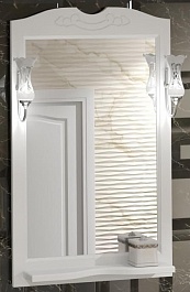 Opadiris Зеркало для ванной Клио 65 белый матовый – фотография-1