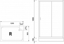 Royal Bath Душевой уголок RB 8120HP-C-BL 120х80х200 R – фотография-4