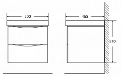 BelBagno Тумба с раковиной FLY 500 Bianco Lucido – фотография-4