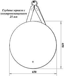 Runo Зеркало Руан D65 – фотография-6