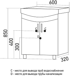 Mixline Мебель для ванной Мираж 60 L белая – фотография-10