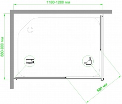 Royal Bath Душевой уголок RB 9120HPD-C-BL 120х90х185 – фотография-4