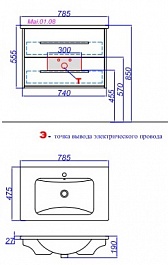 Aqwella Мебель для ванной Майами 80 – фотография-5