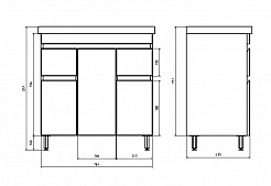 ASB-Mebel Тумба с раковиной Марко 80 белый/дуб золотой – фотография-2