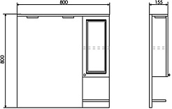 Comforty Мебель для ванной Севилья 85 слоновая кость – фотография-23