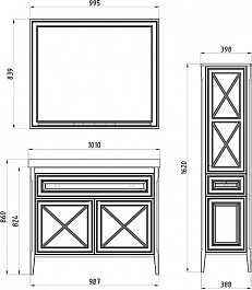 ASB-Woodline Зеркало для ванной Монте 100 – фотография-4