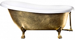 BelBagno Акриловая ванна BB04-ORO/BIA, ножки BB-LEG-EAGLE-ORO – фотография-1