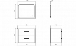 ASB-Woodline Зеркало для ванной Оскар 75 – фотография-3