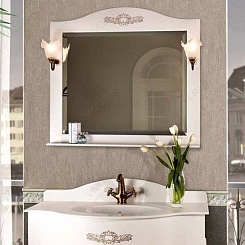 Водолей Зеркало для ванной "Виктория 100" белое – фотография-4