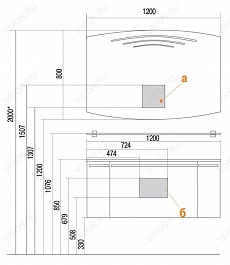 Акватон Зеркало для ванной "Севилья 120" – фотография-2