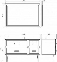 Comforty Мебель для ванной Империя 120 белая – фотография-11