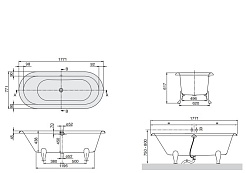 Villeroy & Boch Акриловая ванна "Hommage UBQ180HOM700V-01" alpin – фотография-8