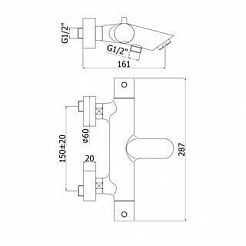 Paffoni Смеситель для ванны с душем Light LIQ022CR – фотография-2