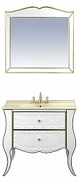 Misty Мебель для ванной "Анжелика 100" бежевая сусальное золото – фотография-1