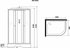 Niagara Душевая кабина Eco E120/80/26L/TN – фотография-14