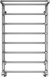 Terminus Полотенцесушитель водяной Полка П8 500x800 с полкой хром – фотография-1