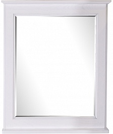 ASB-Woodline Зеркало Прато 70 белое/патина серебро, массив ясеня – фотография-1