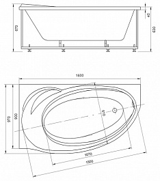 Aquatek Акриловая ванна Бетта 160 L – фотография-5