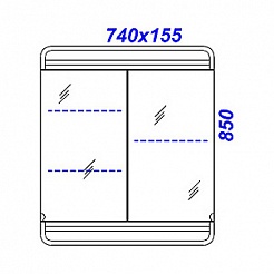 Aqwella Зеркальный шкаф Корсика 70 – фотография-2