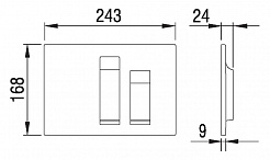 Schwab Кнопка смыва Vivo матовый хром – фотография-2